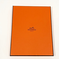 Authentic Hermes Paris Orange Sellier EMPTY BOX 6 1/4" x 5" x 1/2 tissue READ
