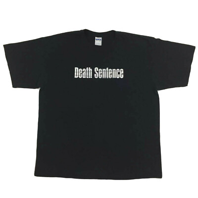 Vtg Death Sentence T-Shirt Kevin Bacon James Wan Movie Film Logo 2-Sided Tee XL