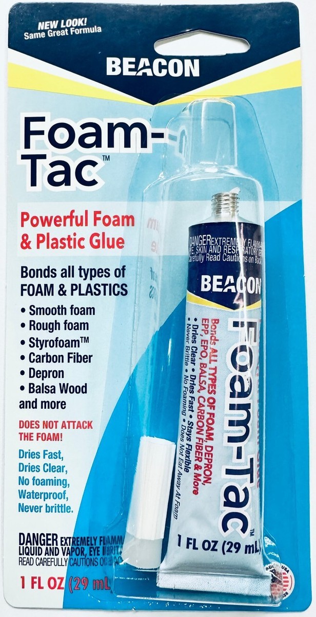 Beacon Foam Tac Adhesive Glue 1oz Tube Rc Fomie EPP Crack Yak