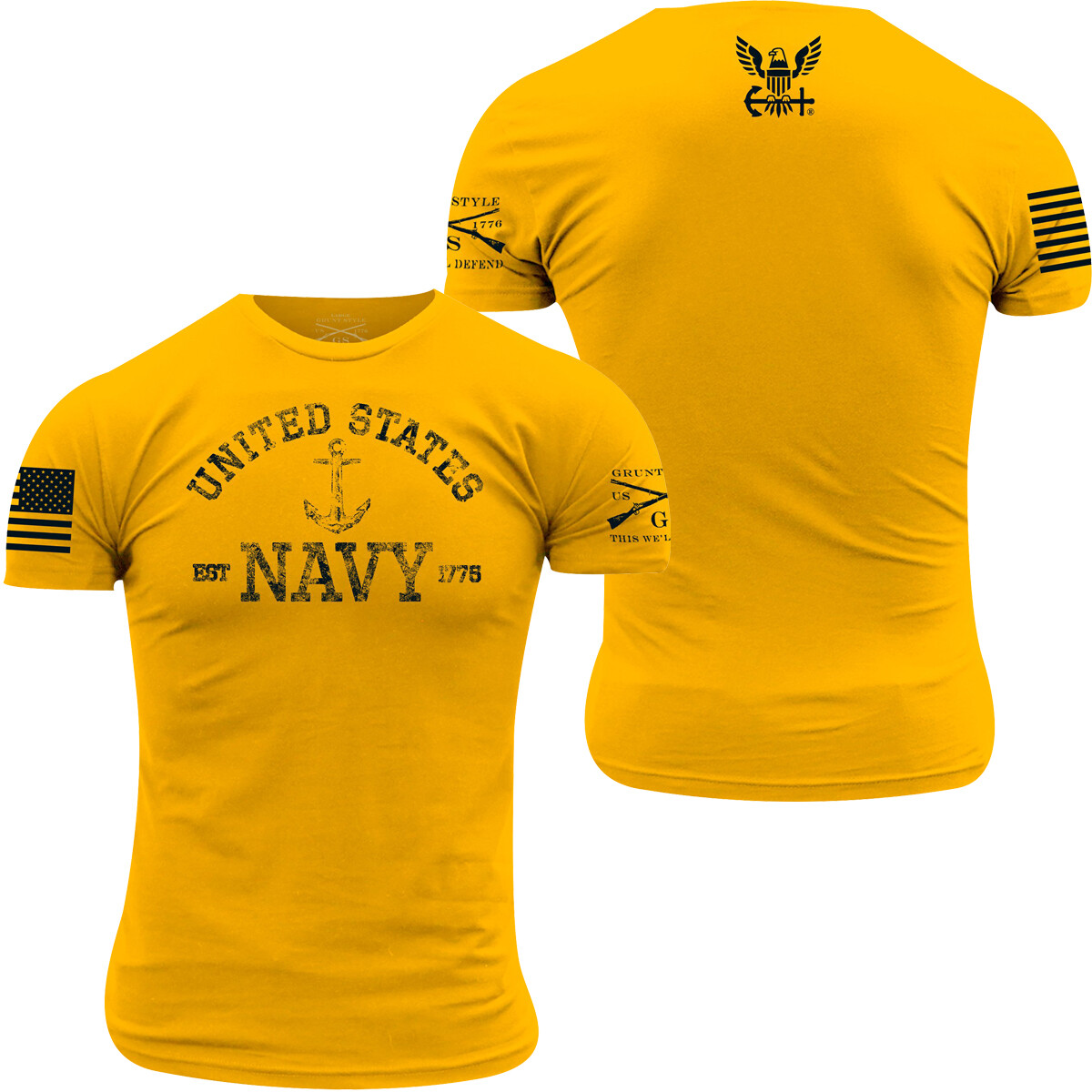 トップス n Grunt Style USN - Est. 1775 T-Shirt - Gold | eBay
