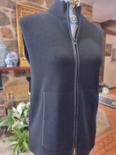 Jane Lamerton L Vintage VGC Black Knit Vest Zip Vintage