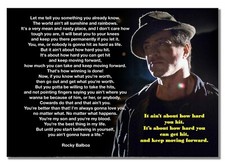 Motivational Rocky Balboa #18 Sylvester Stallone Boxing Film Quote Poster Photo