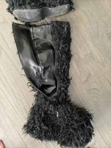 Amazing N.Y.L.A 5” Platform Fuzzy Knee High Boots Sz 10 - Picture 5 of 6