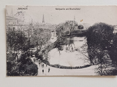 Bremen - Wallpartie am Bischofstor, alte Ansichtskarte von 1915