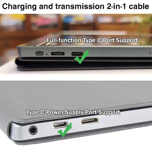 USB Cable Cord For Dell C1422H Monitor 14" FHD LCD LED Portable 6ms 300 Nit Work - Afbeelding 3 van 4