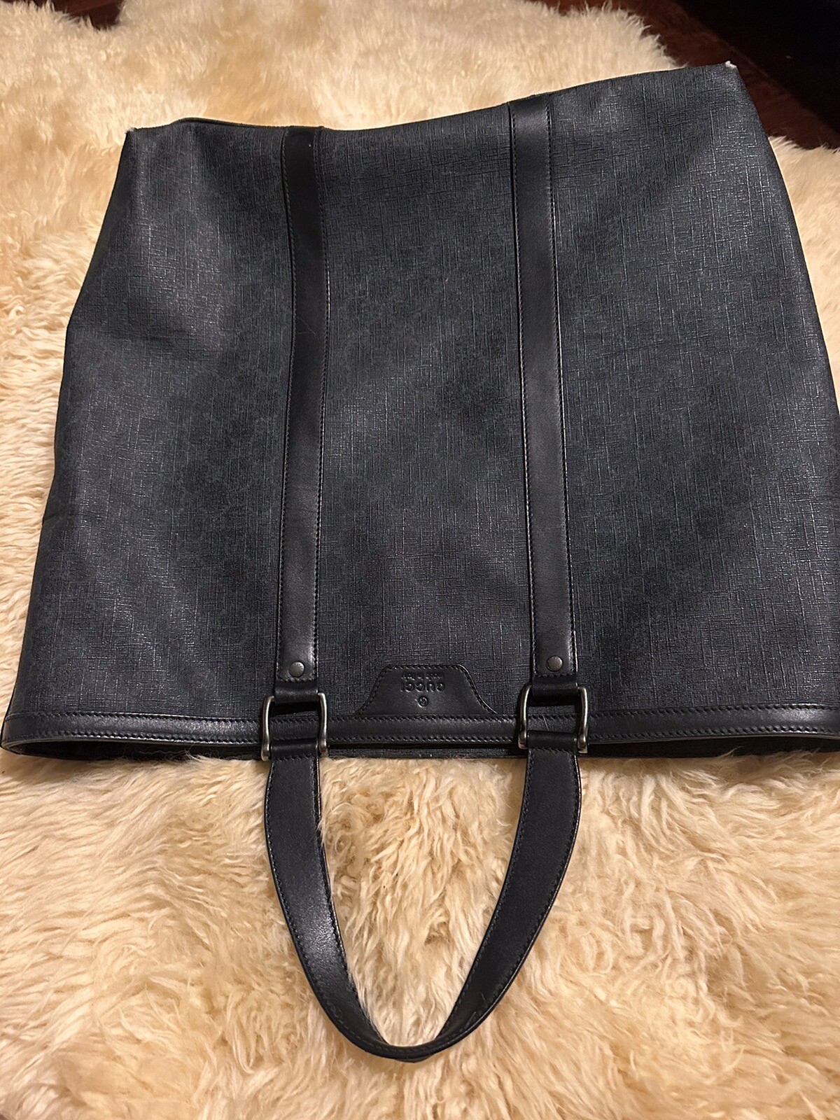 Gucci Monogram Black XL Tote Bag 17x15x6 Inches-image