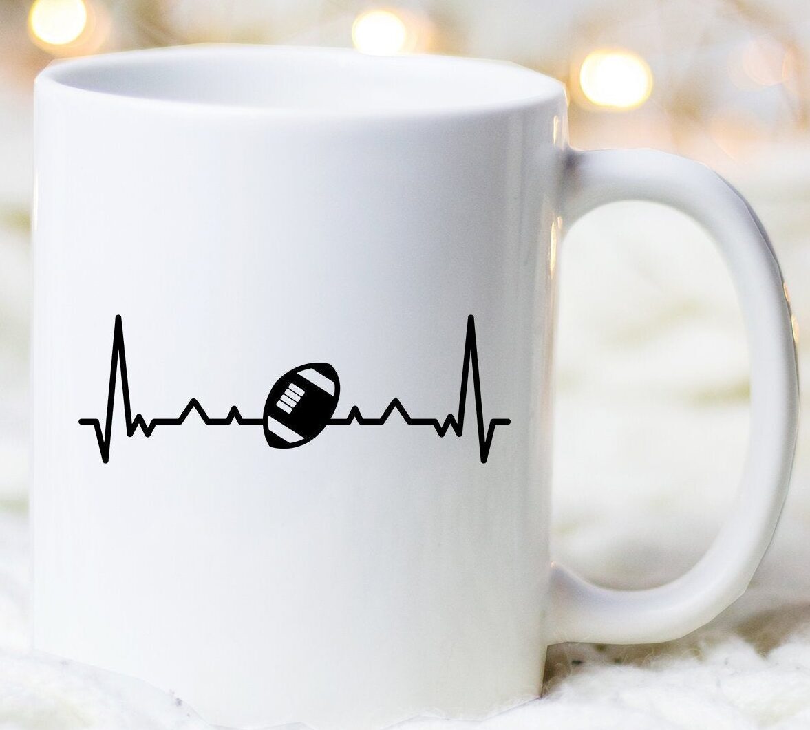 Rugby Heartbeat Coffee Mug Perfect Gift For Rugby Players And Coaches