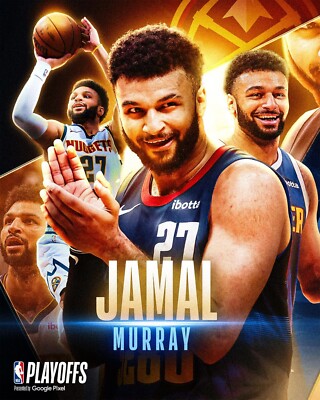 Jamal Murray 2024 Playoffs Collage Denver Nuggets 8x10 NBA Basketball Photo