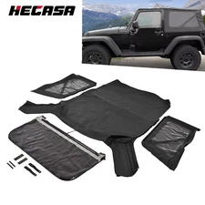 For Jeep Wrangler JK 2 door models 2007-18 Replacement Tinted Windows & Soft Top