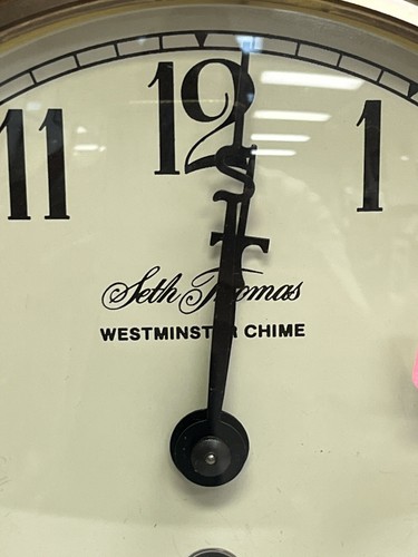 Vintage Seth Thomas Westminster Chime Wooden Mantel Clock Hour Working #455 - Picture 6 of 17