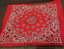 Hav-A-Hank bandana red 100 Cotton Made in USA paisley vintage kerchief hanky