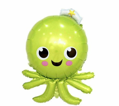 Large Octopus Foil Balloon Animal Birthday Party Decoration 36*28cm Helium/Air - Picture 2 of 3