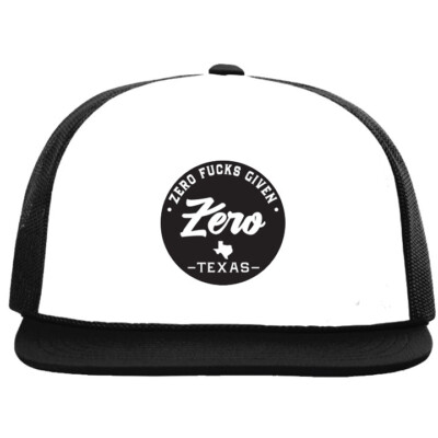 ZFG TEXAS Black White Black Foamie Trucker Richardson 113
