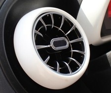 4x Lüfterdüsen Lüftung in Turbinenoptik in Siber Smart 453 ForTwo