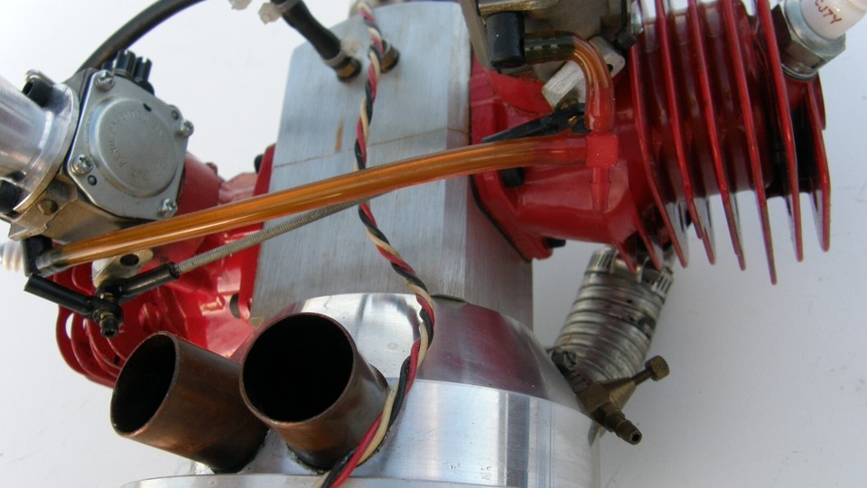 Air Hobbies Giant Scale RC 6.4 Twin Cylinder Model Airplane Engine ...