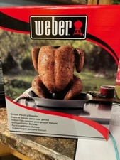 Weber 6731, Deluxe Poultry Infusion Roaster For Grill Or Oven! New In Box!