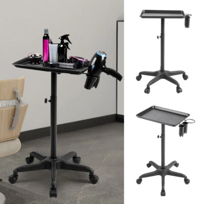 OUTDOOR-SELECTION Trolley Hair Salon Cart With Wheels Tray Hair Coloring Equipment Station 2 Bowls