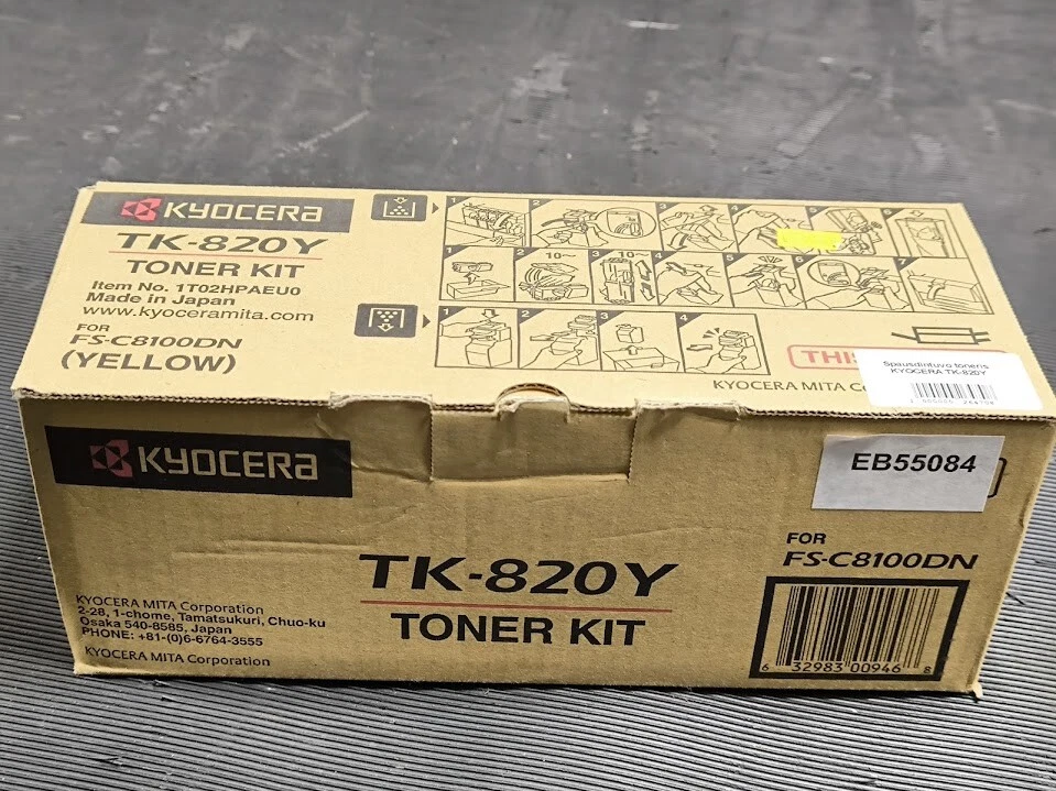 Kyocera TK-820Y Toner Kit for FS-C8100DN - New Open Box - Image 2 of 4