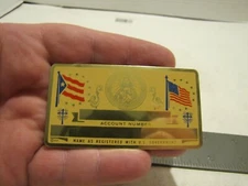 VTG NOS PERMA GRAPHICS 1 STAR/US FLAGS SOCIAL SECURITY/ID CARD BLANK S234
