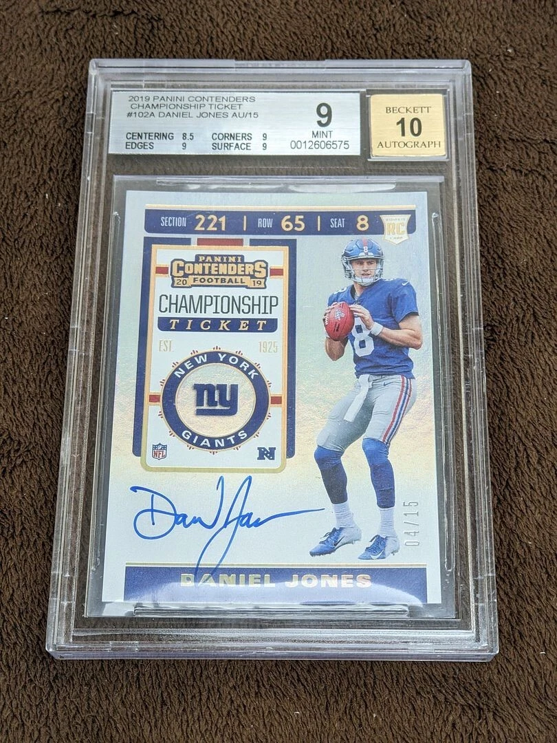 Daniel Jones Panini Contenders Draft Picks Game Day Ticket #16 Championship 1/1