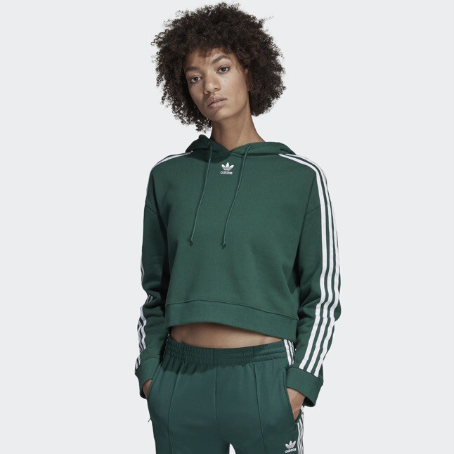 adidas cropped hoodie mint
