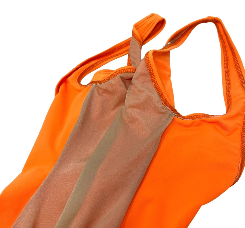 Traje de baño GUCCI Vintage GG con logotipo entrelazado #XS One Piece Naranja RangoB Foto 3 de 4