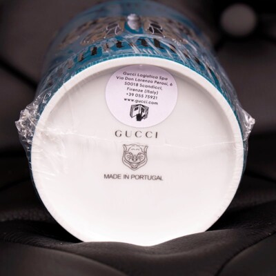 NEW $330 GUCCI Teal BUTTERFLY ANIMALIUM Richard Ginori 1735 Fumus