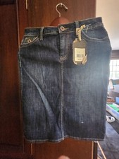 Vintage Jordache Skirt Womens size 28/6 Jean Wash Denim Pencil Knee Length
