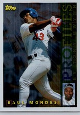 #NL-06 Raul Mondesi 1996 Topps Profiles by Tony Gwynn NL Los Angeles Dodgers