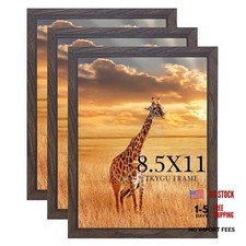 8.5x11 Picture Frame walnut Set of 3, Certificate 8.5x11 Pack of 3 Walnut