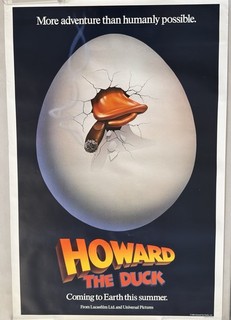 HOWARD THE DUCK MOVIE POSTER Original 1st Advance Style 27x41 GEORGE LUCAS FILM