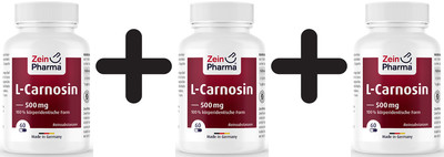 3 x Zein Pharma L-Carnosine, 500mg - 60 caps (471,94 EUR/kg)