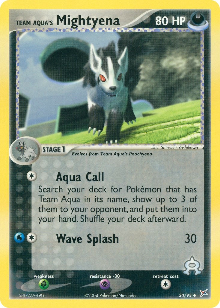 Team Aqua's Mightyena LP Uncommon EX Team Magma vs Team Aqua 30/95