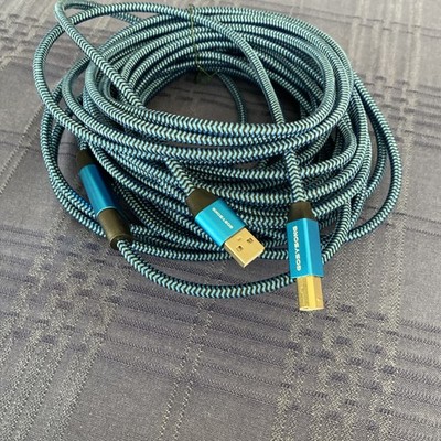 USB Printer Cable 40ft Active USB A to B Printer Cable High Speed Long Printe...