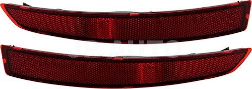 HAOTOM Pair Of Rear Bumper Reflectors – For 2015-2018 VW Jetta, Red, Left & Right, OEM Fit 5C6945106B/105B