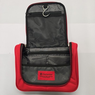Ellehammer Red Hanging Toiletry Bag Travel Organizer Dopp Kit Scandinavian