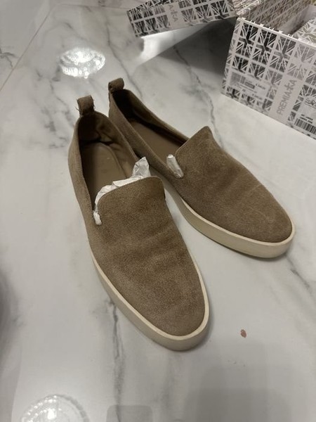 Women Massimo Dutti Loafers Beige Suede 40