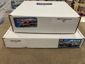 LEGO CITY: Tow Truck (60081) & (60017) Flatbed Truck-100% Complete-Free Ship!
