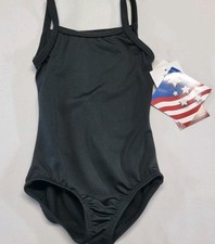 Motionwear Black Heart Back Leotard Scoop Nec...