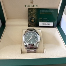 Rolex Datejust Green Baton Dial Date Stainless Steel 41mm Men's Watch 126300 6