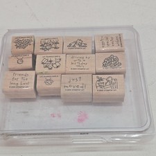 2005 Stampin Up Loads Of Love Accessories Wood-Mounted Rubber Stamp Set