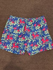 Joe Marlin Flamingo Tropical Print Quick Dry Swim Trunks Shorts Size 2XL