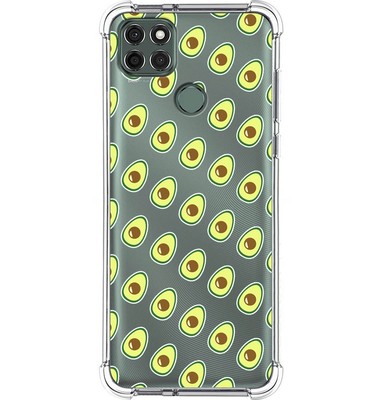 Hülle Silikon Stoßfest für Motorola Moto G9 Power Design Avocado Muster