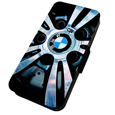 Bedruckte Klapp Handyhülle für iPhone, Samsung & Huawei BMW Serie 5 Rad