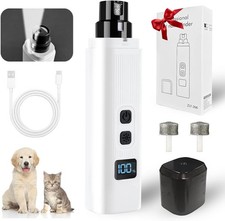 Silent Groom Pro Nail Grinder, Heusom Dog Nail Trimmer, Rechargeable USB