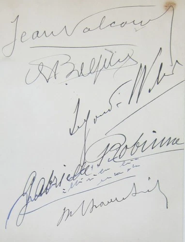 VF page 5 autographs theatre &c. Segond WEBER Jean VALCOURT Gabrielle ROBINNE &