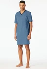 Schiesser men's nightgown short sleeve 100% CO 48-64 S-6XL 100% cotton comfort