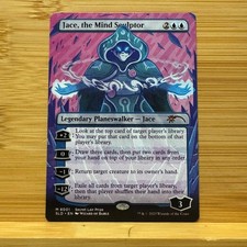 Borderless Jace the Mind Sculptor MTG Promo Card - Near Mint Condition