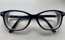 Versace 3153 Eyeglass Black Women's Cat Eye Acetate logos Frame
