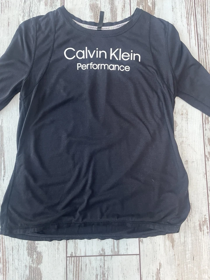Calvin Klein Performance Black Long Sleeve T-Shirt – Women’s Size Medium - Image 2 of 4